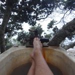 Enjoying a Bulungula Rocket Bath