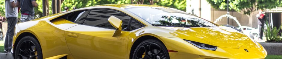 yellow sports car